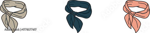 Stylish neck scarves in diverse colors a collection of elegant accessories for fashion and style
