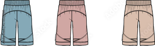 Fashionable and comfortable casual shorts with unique pocket detailing in various colors