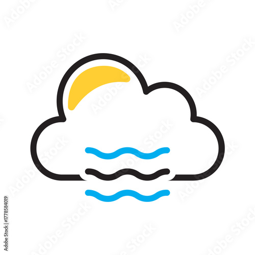 Vector multi color icon for Fog