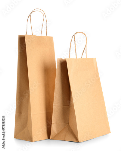 Two brown kraft paper shopp...