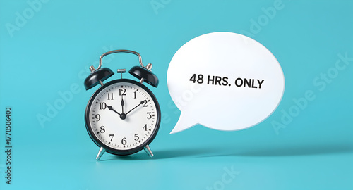 Alarm Clock with Speech Bubble 48 Hours Only