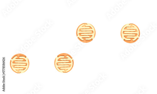 Foto Point of contact buttons with gold pins for electronic components about over 0,76 micron of content of gold