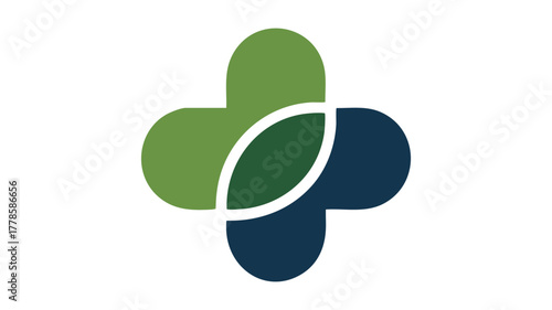 Abstract health care leaf logo