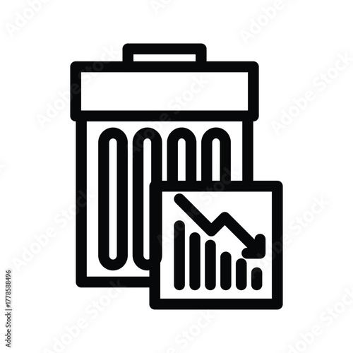 market dump outline icon vector design good for web or mobile app