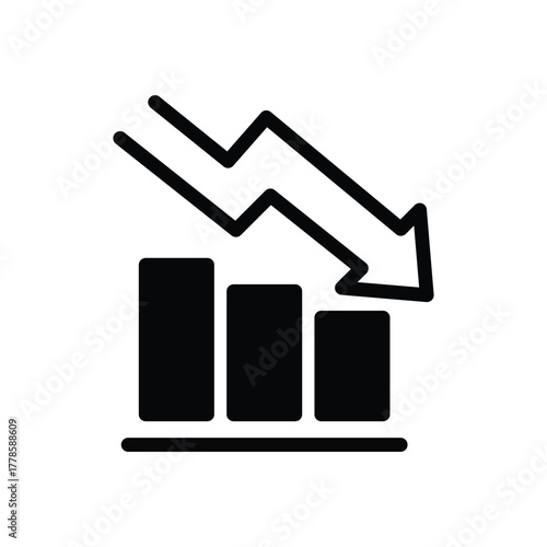 losers trading solid icon vector design good for web or mobile app