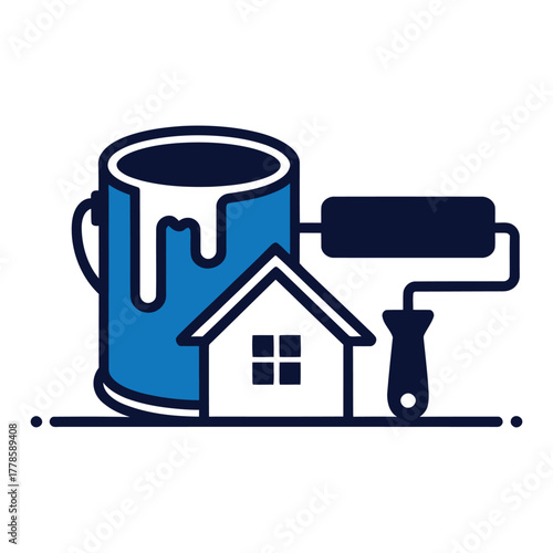 Home house paint bucket roller