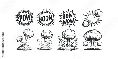 Comic Book Style Explosions and Sound Effects