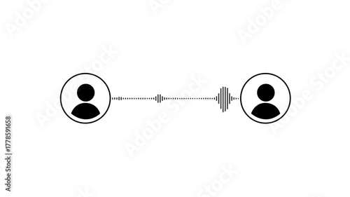 Animated Voice Caller Wave Icon Animation for Mobile App UI, Customer Support Hotline, Female Assistant Notification Alert, Modern Communication Design, Call Center Service Interface