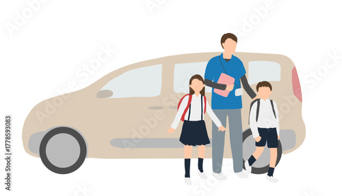 放課後デイサービスの送迎 ／降車