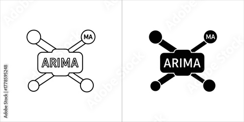 Arima model icon for time series forecasting