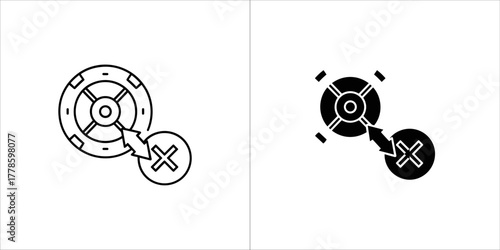 Car wheel with cross mark