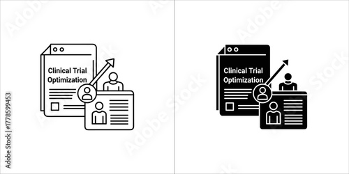 Clinical trial optimization icon for research study