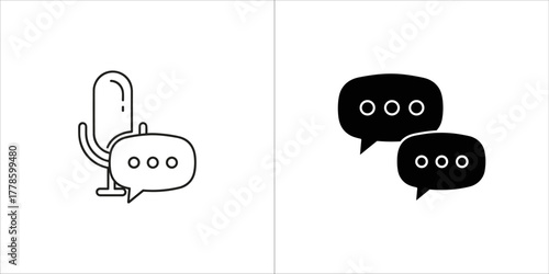 Voice assistant icon for communication technology
