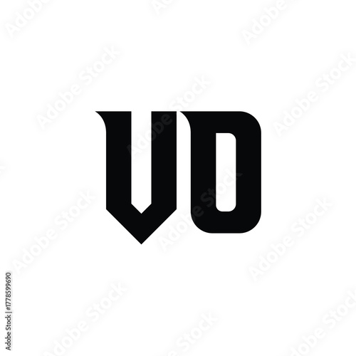 VO monogram logo design letter text name symbol monochrome logotype alphabet character simple logo