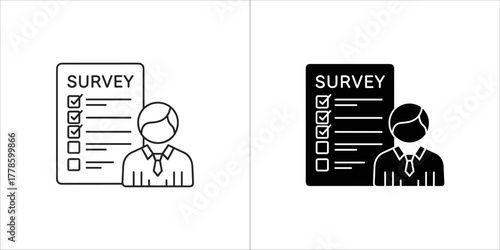 Customer survey form with person