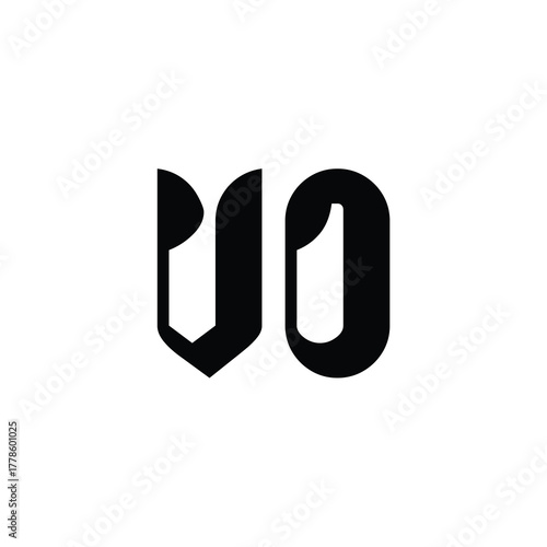 VO monogram logo design letter text name symbol monochrome logotype alphabet character simple logo