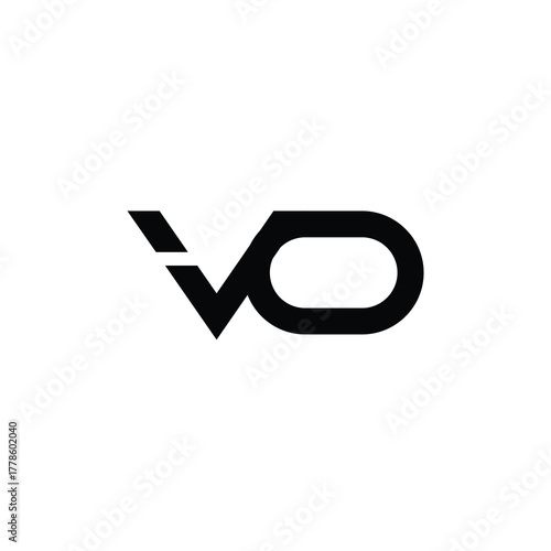 VO monogram logo design letter text name symbol monochrome logotype alphabet character simple logo