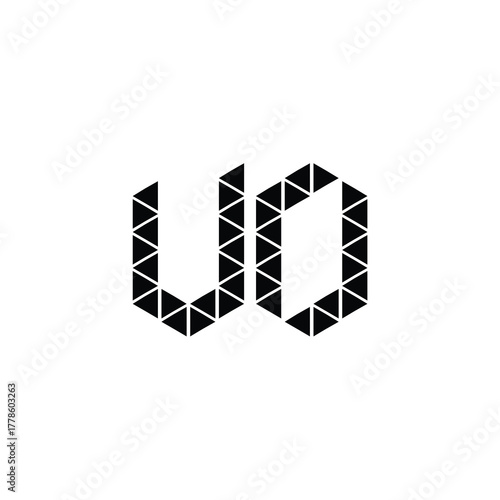 VO monogram logo design letter text name symbol monochrome logotype alphabet character simple logo