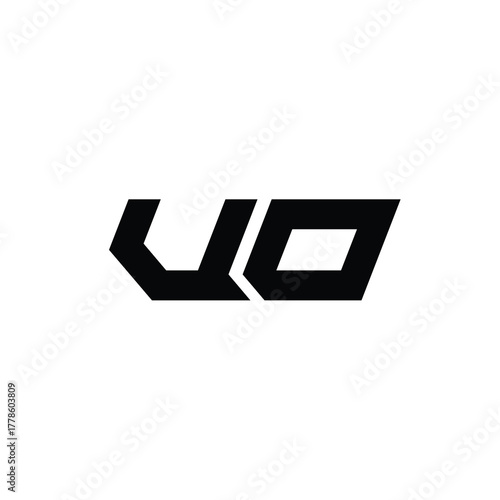 VO monogram logo design letter text name symbol monochrome logotype alphabet character simple logo