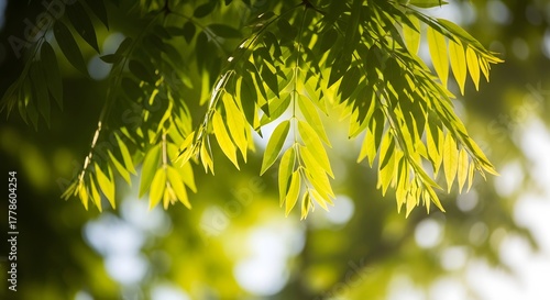 Leaf, fresh green foliage in sunlight