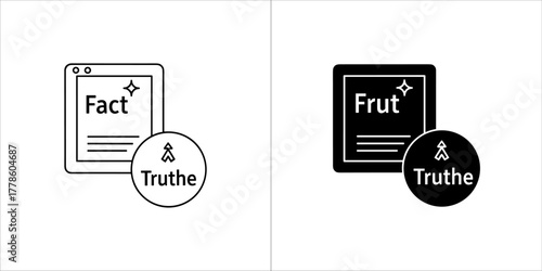 Fact and truth icon