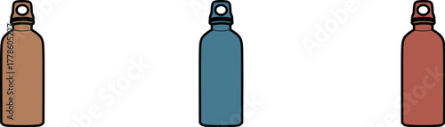 Colorful Reusable Water Bottles for Hydration and Sustainability