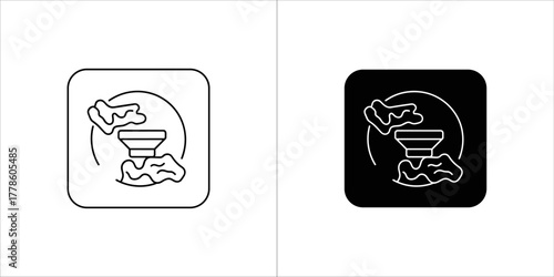 Ginger juice preparation black glyph icon