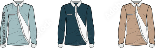 Stylish Long Sleeve Shirt Designs with Unique Zipper Detail for Fashion-Forward Individuals