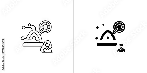 Ai recruitment and employee search icon