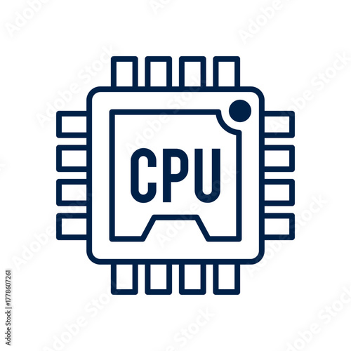 Processor vector illustration icon design trendy