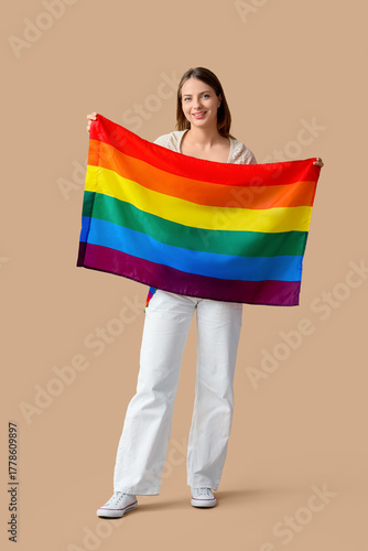 Happy young woman with LGBT...
