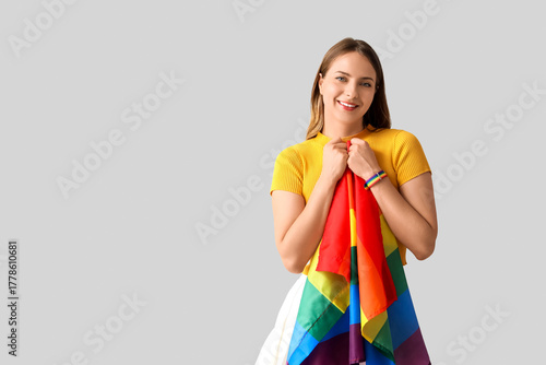 Happy young woman with LGBT...