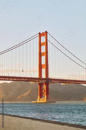 Golden Gate Bridge Stands Tall Against the Sunset in San Francisco