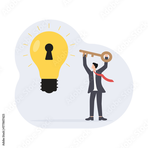 Creative discovery and innovation breakthrough concept Illustrations