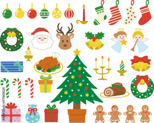 クリスマスのイラストセット