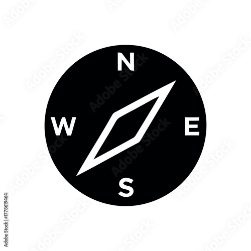 Compass Icon – Travel Navigation Symbol