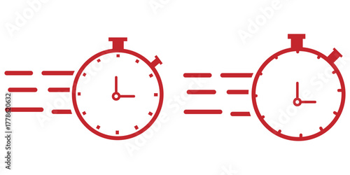 quick time icon, speed time vector icons set isolated on white background - vector illustration eps10