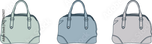 Trio of Stylish Duffel Bags A Fashionable Travel Accessory Collection