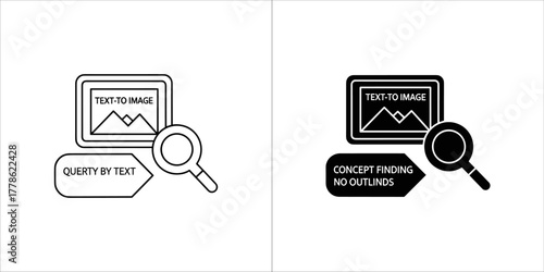 Concept finding no outlines glyph icon search engine