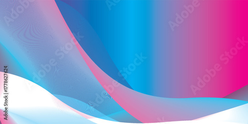 Abstract Composition of Flowing Lines and Gradient Color Palette.