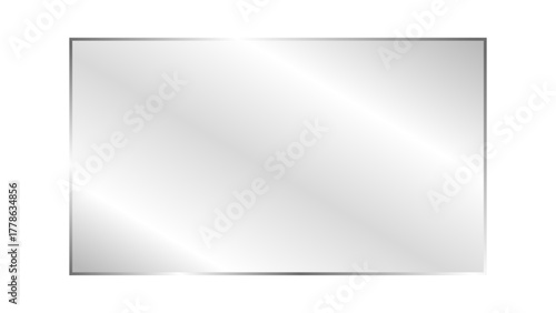 Bright and glossy transparent clear glass plate. Crystal clear shiny glass panel with realistic light glare and reflection, suitable for digital device screen or display mockups. Vector illustration.	
