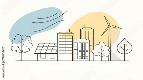 Sustainable city with renewable energy