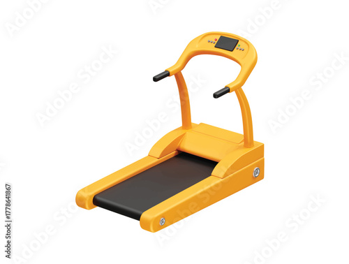 Yellow Treadmill for Home Gym Workouts icon illustration 3d