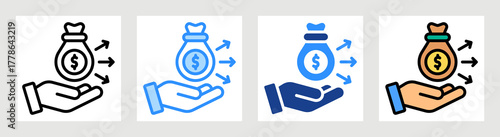 Expenditure Icon Collection Set Multiple Style