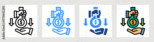 Funding Icon Collection Set Multiple Style