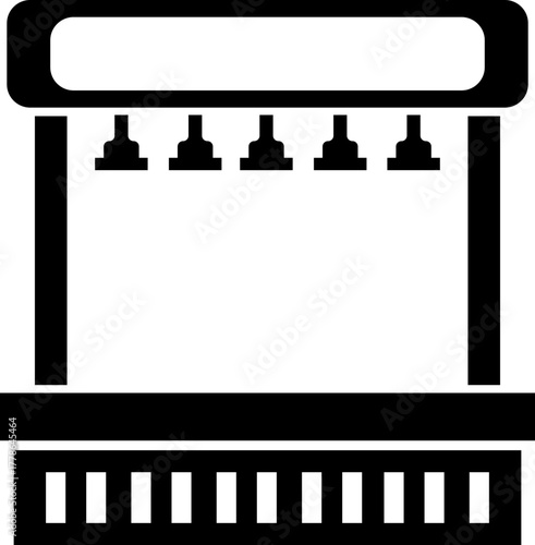 Outdoor Music Festival Stage Icon Concert, Performance, Theater, and Event Platform Symbol Entertainment, Show, and Auditorium Vector in Black Color Flat Style