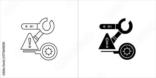 Malfunction setting icon, vector illustration