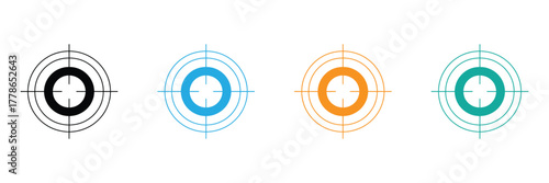 Target icon logo design. goal icon vector. target marketing sign and symbol,Colorful target icons offer precision and focus for branding projects,