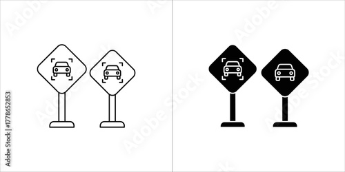 Autonomous car and driverless vehicle concept