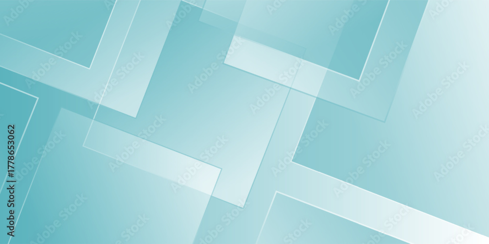 Fototapeta premium Minimalist teal gradient background simple with geometric shapes creating a sense of depth and modern simplicity nice